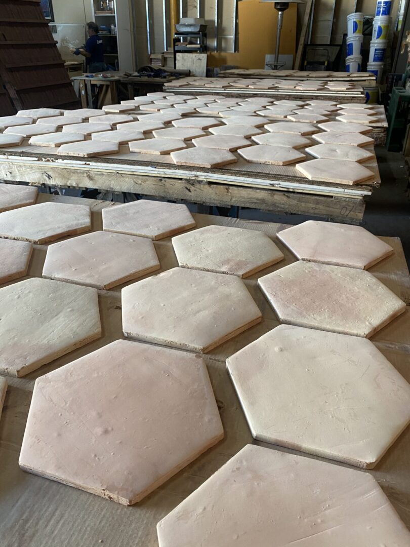 raw terracotta tile, saltillo paver, hexagon saltillo shape, natural saltillo paver